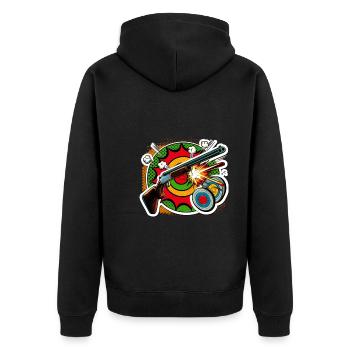 Clay Pigeon Shooting Clay Pigeon Shooting Shooting - Unisex Premium Organic Zip Hoodie - black - Back - Nico (187cm)