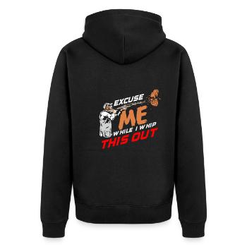 Clay Pigeon Shooting Clay Pigeon Shooting Shooting - Unisex Premium Organic Zip Hoodie - black - Back - Nico (187cm)