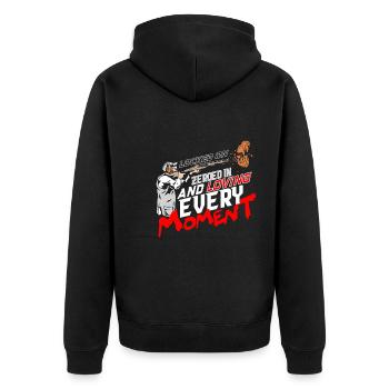Clay Pigeon Shooting Clay Pigeon Shooting Shooting - Unisex Premium Organic Zip Hoodie - black - Back - Nico (187cm)
