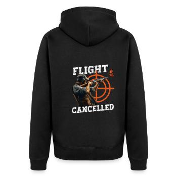 Clay Pigeon Shooting Clay Pigeon Shooting Shooting - Unisex Premium Organic Zip Hoodie - black - Back - Nico (187cm)