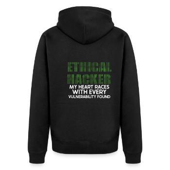Analyste en piratage éthique Cybersécurité éthique - Veste à capuche bio Premium Unisexe - noir - Dos - Nico (187cm)