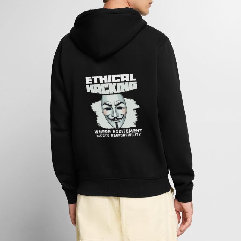 Ethical Hacking Analyst Ethical Cyber Security Unisex Premium Bio Zip Hoodie