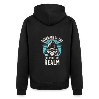 Analyste en piratage éthique Cybersécurité éthique - Veste à capuche bio Premium Unisexe - noir - Dos - Nico (187cm)