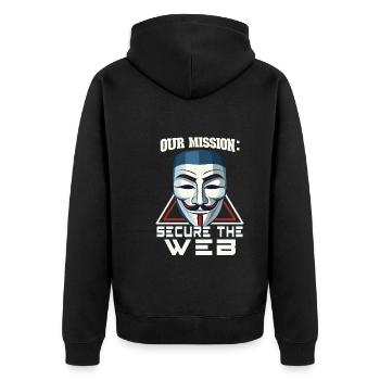 Analyste en piratage éthique Cybersécurité éthique - Veste à capuche bio Premium Unisexe - noir - Dos - Nico (187cm)