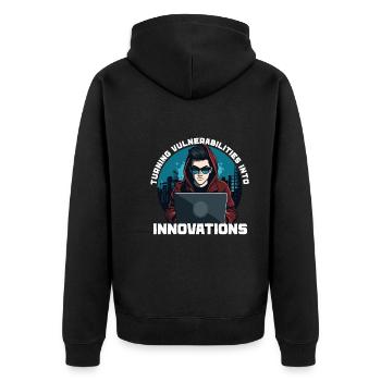 Ethical Hacking Analyst Ethical Cyber Security - Unisex Premium Organic Zip Hoodie - black - Back - Nico (187cm)