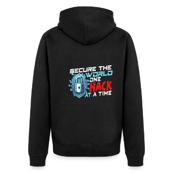 Analyste en piratage éthique Cybersécurité éthique - Veste à capuche bio Premium Unisexe - noir - Dos - Nico (187cm)