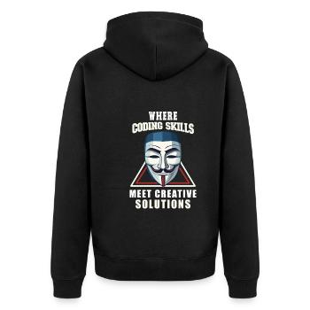 Analyste en piratage éthique Cybersécurité éthique - Veste à capuche bio Premium Unisexe - noir - Dos - Nico (187cm)