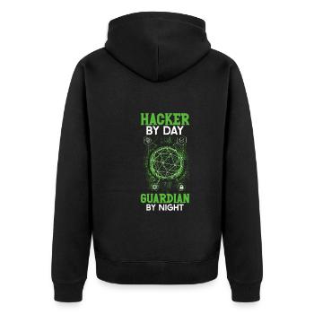 Analyste en piratage éthique Cybersécurité éthique - Veste à capuche bio Premium Unisexe - noir - Dos - Nico (187cm)