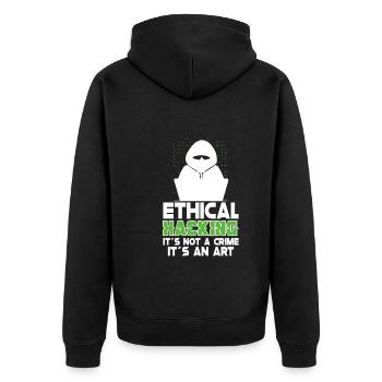 Analyste en piratage éthique Cybersécurité éthique - Veste à capuche bio Premium Unisexe - noir - Dos - Nico (187cm)
