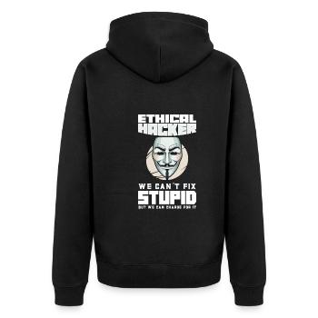Analyste en piratage éthique Cybersécurité éthique - Veste à capuche bio Premium Unisexe - noir - Dos - Nico (187cm)