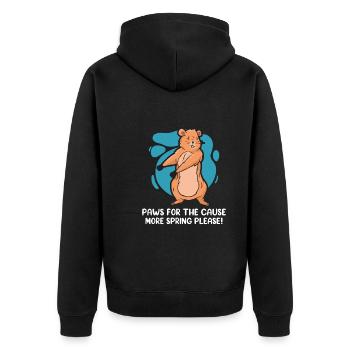 Amateurs du jour de la marmotte 2024, 2 février - Veste à capuche bio Premium Unisexe - noir - Dos - Nico (187cm)