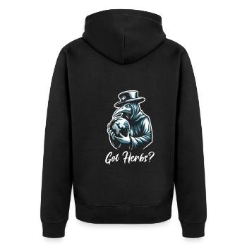 Docteur effrayant de la peste d'horreur d'Halloween - Veste à capuche bio Premium Unisexe - noir - Dos - Nico (187cm)