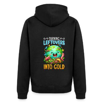 Lombriciculture Jardinage de vers de terre Vermiculture - Veste à capuche bio Premium Unisexe - noir - Dos - Nico (187cm)