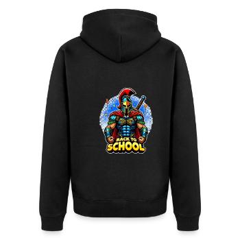 Gladiator School Teacher Of Ancient Rome - Unisex Premium Organic Zip Hoodie - black - Back - Nico (187cm)
