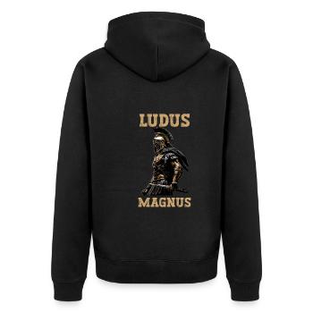 Julius Caesar Roman History Roman Empire - Unisex Premium Organic Zip Hoodie - black - Back - Nico (187cm)