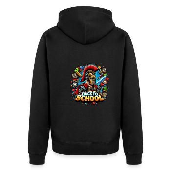 Gladiator School Teacher Of Ancient Rome - Unisex Premium Organic Zip Hoodie - black - Back - Nico (187cm)