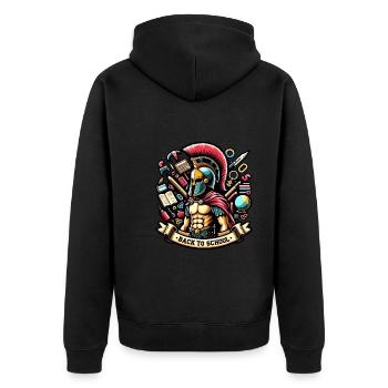 Gladiator School Teacher Of Ancient Rome - Unisex Premium Organic Zip Hoodie - black - Back - Nico (187cm)
