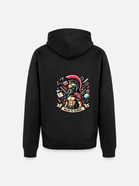 Gladiator-schullehrer Des Antiken Roms - Unisex Premium Bio Zip Hoodie - Schwarz