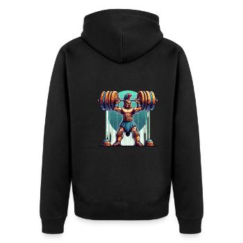 Julius Caesar Roman History Roman Empire - Unisex Premium Organic Zip Hoodie - black - Back - Nico (187cm)