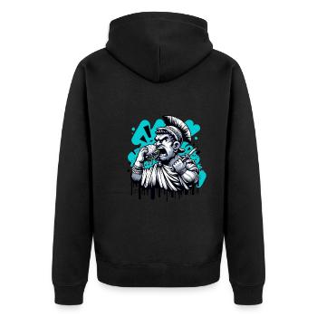 Hambourg Histoire romaine Empire romain - Veste à capuche bio Premium Unisexe - noir - Dos - Nico (187cm)