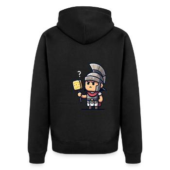 Lustiger Schwamm, Römische Geschichte, Badezimmer - Unisex Premium Bio Zip Hoodie - Schwarz - Hinten - Nico (187cm)