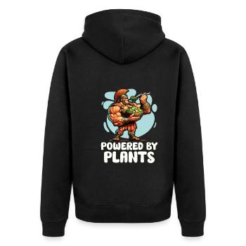 Julius Cäsar Römische Geschichte Römisches Reich - Unisex Premium Bio Zip Hoodie - Schwarz - Hinten - Nico (187cm)