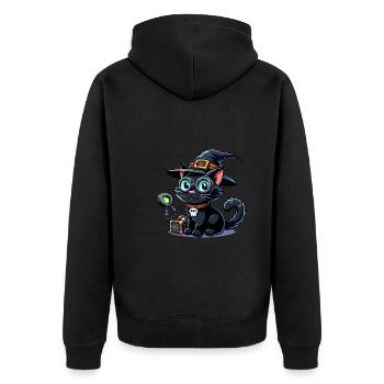 Enquêteur paranormal Fantôme Halloween Evp Haunte - Veste à capuche bio Premium Unisexe - noir - Dos - Nico (187cm)