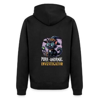 Enquêteur paranormal Fantôme Halloween Evp Haunte - Veste à capuche bio Premium Unisexe - noir - Dos - Nico (187cm)