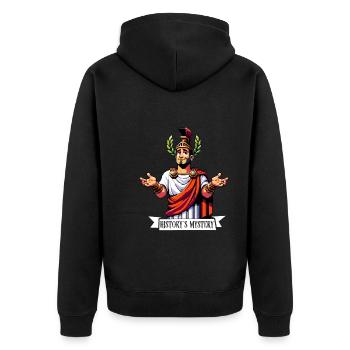 Jules César Histoire romaine Empire romain - Veste à capuche bio Premium Unisexe - noir - Dos - Nico (187cm)