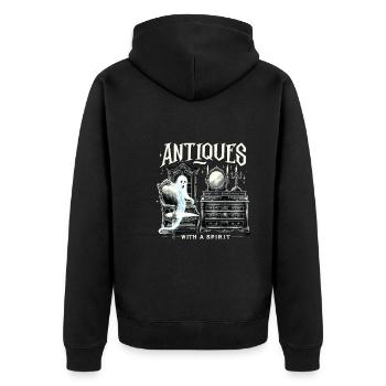 Enquêteur paranormal Fantôme Halloween Evp Haunte - Veste à capuche bio Premium Unisexe - noir - Dos - Nico (187cm)
