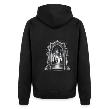 Paranormal Investigator Ghost Halloween Evp Haunte - Unisex Premium Organic Zip Hoodie - black - Back - Nico (187cm)