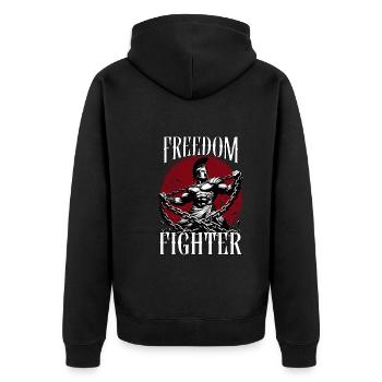 Julius Cäsar Römische Geschichte Römisches Reich - Unisex Premium Bio Zip Hoodie - Schwarz - Hinten - Nico (187cm)