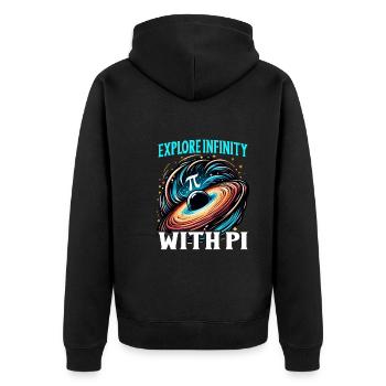 Funny Pi Day 2024 3.14 Pi Symbole numérique Mathématiques - Veste à capuche bio Premium Unisexe - noir - Dos - Nico (187cm)