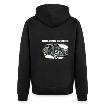 Puzzle Lover Jigzaw Puzzle Brettspiel Puzzler - Unisex Premium Bio Zip Hoodie - Schwarz - Hinten - Nico (187cm)