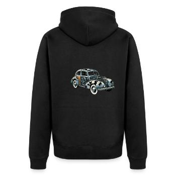 Puzzle Lover Jigzaw Puzzle Board Game Puzzler - Unisex Premium Organic Zip Hoodie - black - Back - Nico (187cm)