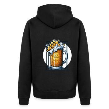 Puzzle Lover Jigzaw Puzzle Brettspiel Puzzler - Unisex Premium Bio Zip Hoodie - Schwarz - Hinten - Nico (187cm)