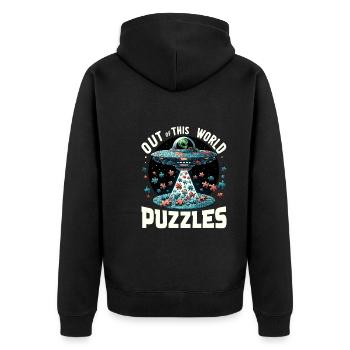 Puzzle Lover Jigzaw Puzzle Jeu de société Puzzler - Veste à capuche bio Premium Unisexe - noir - Dos - Nico (187cm)