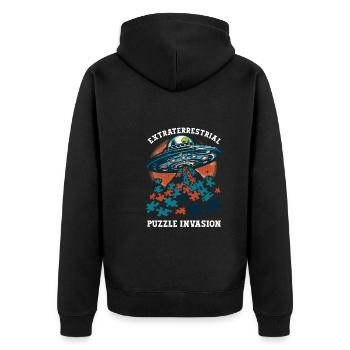 Puzzle Lover Jigzaw Puzzle Jeu de société Puzzler - Veste à capuche bio Premium Unisexe - noir - Dos - Nico (187cm)