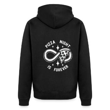 Drôle d’amateur de pizza amateur de pizza - Veste à capuche bio Premium Unisexe - noir - Dos - Nico (187cm)