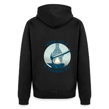 Blacksmith Metalworker Bladesmith Metal - Unisex Premium Organic Zip Hoodie - black - Back - Nico (187cm)
