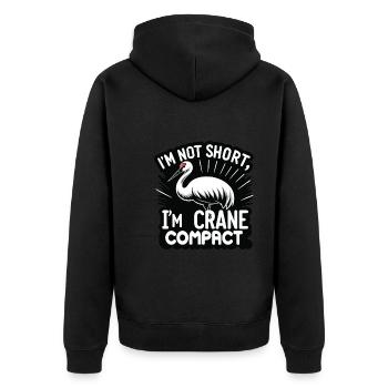 Sandhill Crane Lovers Bird Watching - Unisex Premium Organic Zip Hoodie - black - Back - Nico (187cm)