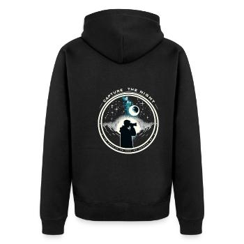 Astrophotographie Astronomie Caméra spatiale - Veste à capuche bio Premium Unisexe - noir - Dos - Nico (187cm)