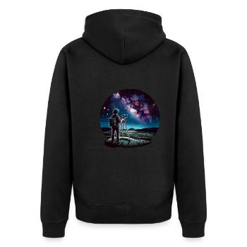 Astrophotographie Astronomie Caméra spatiale - Veste à capuche bio Premium Unisexe - noir - Dos - Nico (187cm)