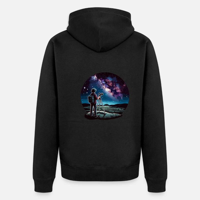 Astrophotographie Astronomie Caméra spatiale - Veste à capuche bio Premium Unisexe - noir