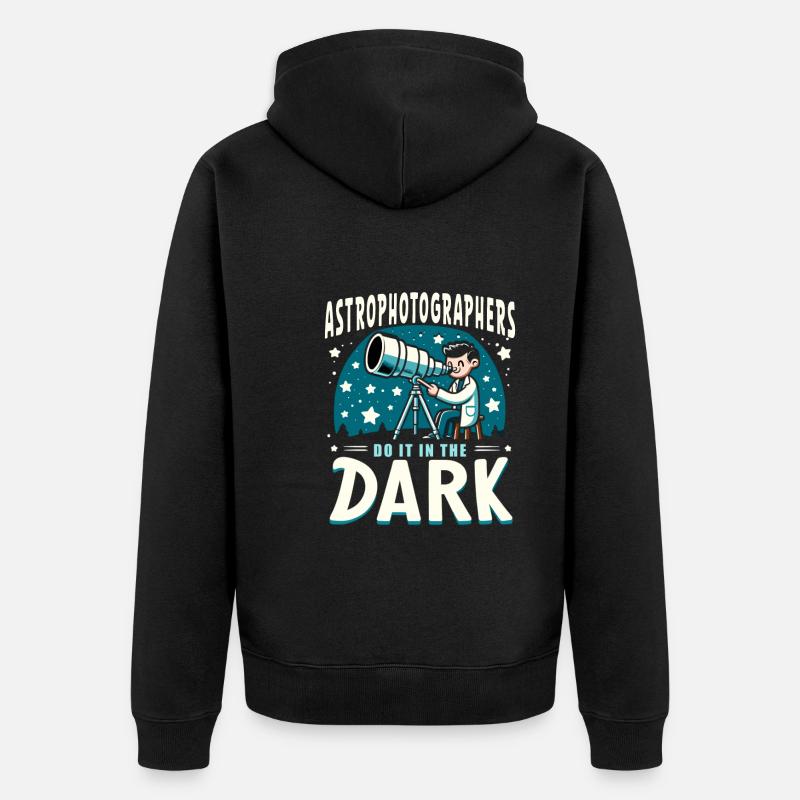 Astrophotographie Astronomie Caméra spatiale - Veste à capuche bio Premium Unisexe - noir