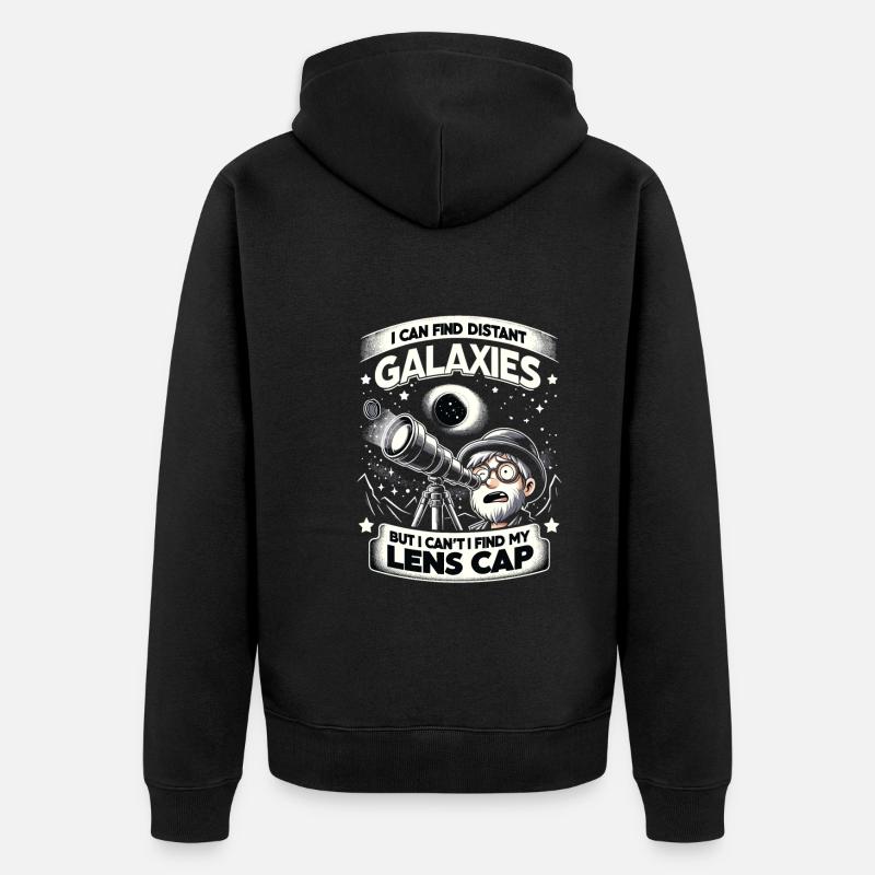Astrophotographie Astronomie Caméra spatiale - Veste à capuche bio Premium Unisexe - noir