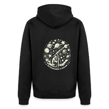 Astrophotographie Astronomie Caméra spatiale - Veste à capuche bio Premium Unisexe - noir - Dos - Nico (187cm)