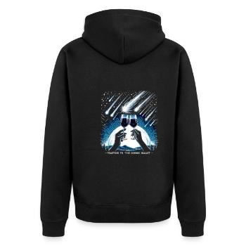 Wine making Wine Maker Wine Lover Wine Fan - Unisex Premium Organic Zip Hoodie - black - Back - Nico (187cm)