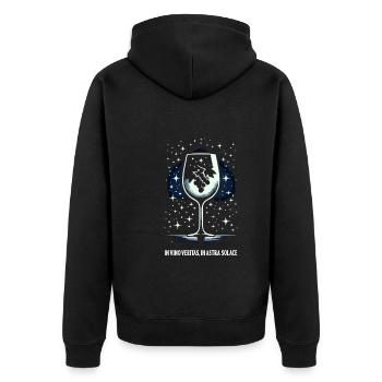 Wine making Wine Maker Wine Lover Wine Fan - Unisex Premium Organic Zip Hoodie - black - Back - Nico (187cm)
