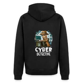 Analyste en piratage éthique Cybersécurité éthique - Veste à capuche bio Premium Unisexe - noir - Dos - Nico (187cm)
